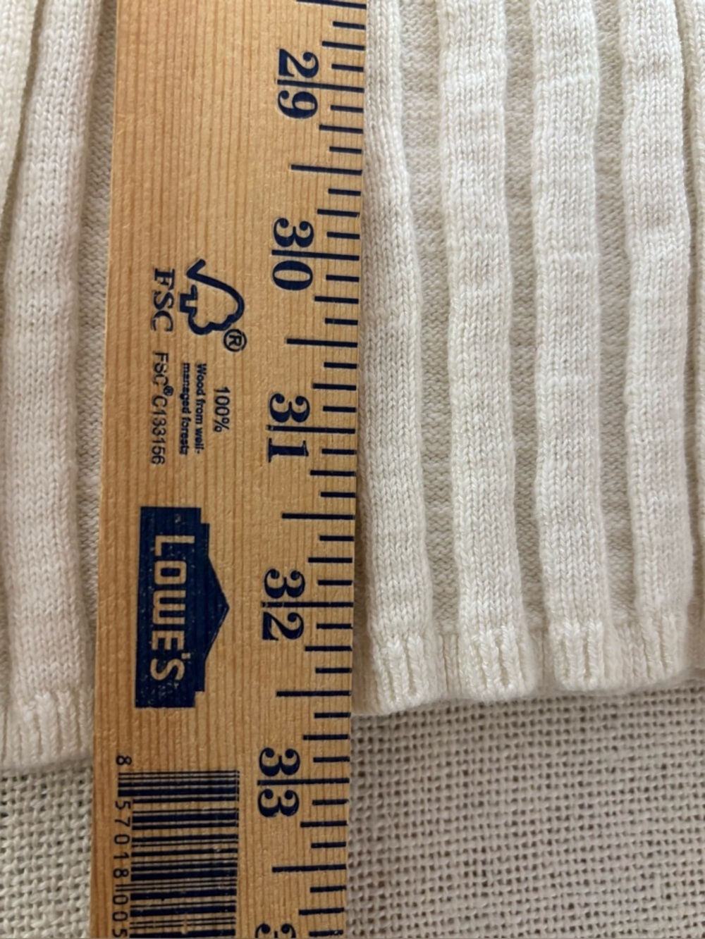 Free People FP Beach Ribbed Knit Knotted Midi Skirt Ivory Drawstring Size M - Picture 9 of 9